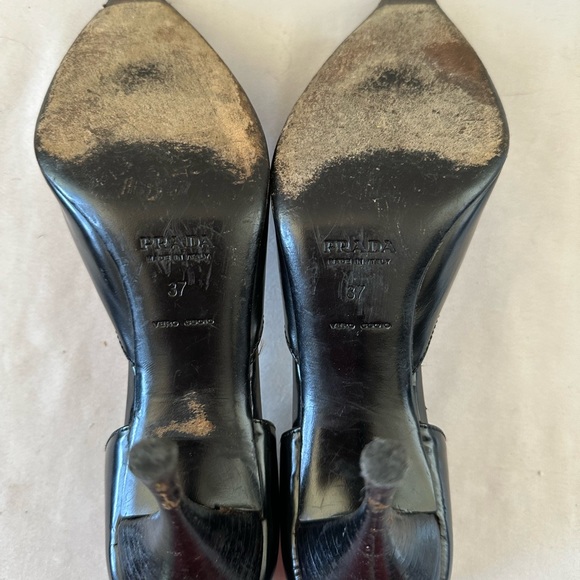 Prada vintage black slip on heels/ 37 - Picture 3 of 11